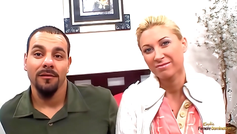 Sexy young blonde gets fucked by a huge cock