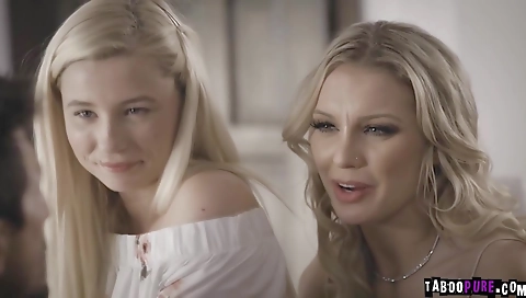 Hot blonde slut rides a cock and cum