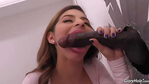 Sexy chick with huge tits gets a facial