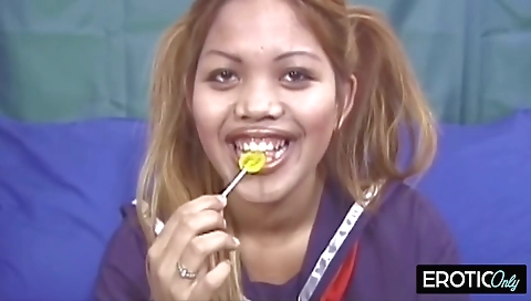 Hawt sweetheart is fucked by a horny couple